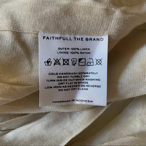 Faithfull the Brand Thulla Floral Print Linen Wrap Midi Dress - Picture 9 of 9